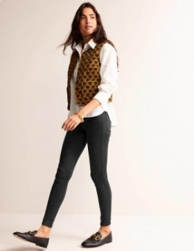 Black Women's Boden Mid-Rise Skinny Jeans