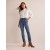 Blue Women's Boden Button Detail Straight Jeans