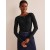 Black Women's Boden Essential Boat-Neck Jersey Tops
