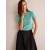 Turquoise Women's Boden Cropped Cashmere Tee Cardigan