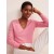Pink Women's Boden Eva Cashmere V-Neck Sweater
