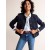 Blue Women's Boden Trimmed Textured Jacket