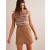 Light Brown Women's Boden Suede A-line Mini Skirts