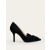 Black Women's Boden Suede-Bow Heeled Court Shoes