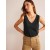 Black Women's Boden Regular V-neck Slub Vest