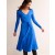 Light Blue Women's Boden Bella Ponte V-Neck Midi Dress