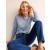 Blue Women's Boden Scallop Trim Cashmere Sweater