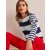 Navy White Women's Boden Bea Long Sleeve Breton Tops