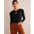 Black Women's Boden Knot Front Jersey Tops