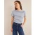 White / Navy Women's Boden Bea Short Sleeve Breton T shirts