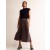 Multicolor Stripes Women's Boden Jersey Metallic Pleated Skirts