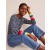 Navy / Multicolor Women's Boden Ella Long Sleeve Breton Tops