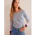 Blue Red Women's Boden Ella Long Sleeve Breton T shirts