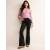 Black Women's Boden Mid Rise Slim Flare Jeans