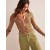 Pink / Olive Green Women's Boden Anna Rib Henley T shirts