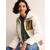 White / Metal Women's Boden Funnel-Neck Borg Jacket