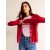 Red Women's Boden Alma Contrast Trim Cardigan