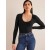 Black Women's Boden Double Layer Scoop Neck Tops