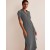 Black / White Stripes Women's Boden Ribbed-Jersey Midi Shirts Dress