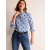 Navy / Stripes Women's Boden Ruffled Cotton-Poplin Shirts