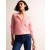 Pink Women's Boden Fluffy Henley Pointelle Sweater