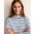 White / Navy Women's Boden Striped Cashmere Sweater