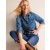 Blue Women's Boden Straight-Fit Denim Shirts