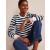 Navy / White Stripes Women's Boden Deep Rib Boxy Shirts
