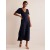 Navy Women's Boden V-Neck Jersey Midi Dress