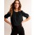 Black Women's Boden Organza Puff-Sleeve Tops