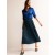 Green / Navy Stripes Women's Boden Jersey Metallic Pleated Skirts
