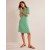 Green Women's Boden Puff Sleeve Jersey Mini Dress