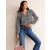Black Women's Boden Printed Gather-Detail Shirts
