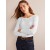 White Women's Boden Essential Boat-Neck Jersey Tops