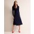 Navy Women's Boden Empire Ruched Waist Dress