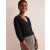 Black Women's Boden Eva Cashmere V-Neck Sweater