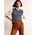 Navy White Women's Boden Fiona Tank Cardigan