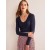 Navy Women's Boden Double Layer Scoop Neck Tops