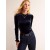 Navy Women's Boden Velvet Frill-Trim Tops