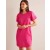 Pink Women's Boden Sleeve Detail Linen Mini Dress