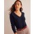 Navy Women's Boden Eva Cashmere V-Neck Sweater