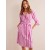Pink White Women's Boden Relaxed Cotton Shirts Dress
