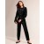Black Women's Boden Bow-Trim Collarless Jacket