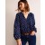 Navy Women's Boden Gathered Neck Silk Blouse Tops