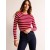 Red / Pink Stripes Women's Boden Effie Sparkle Stripe Sweater