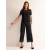 Black Women's Boden Cropped Wide-Leg Lace Pants