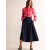 Navy Women's Boden Isabella Cotton Sateen Skirts