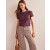 Burgundy Women's Boden Cropped Cashmere Tee Cardigan