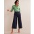 Navy Women's Boden Wide-Leg Ponte Culottes Pants