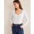 White Women's Boden Double Layer Scoop Neck Tops